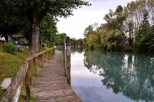 Bridge on the river photo