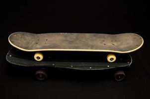 Skateboard on dark background photo