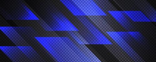 3D blue black techno abstract background overlap layer on dark space with lines effect decoration. Modern graphic design element motion style for banner, flyer, card, brochure cover, or landing page vector