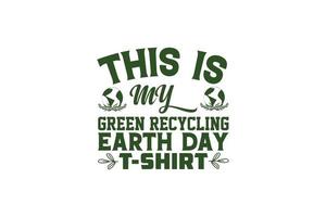 April 22 Earth Day. Earth Day typography logo design template. vector