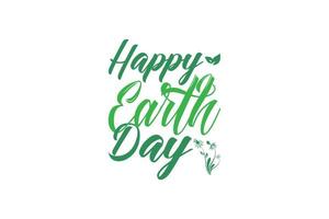 April 22 Earth Day. Earth Day typography logo design template. vector