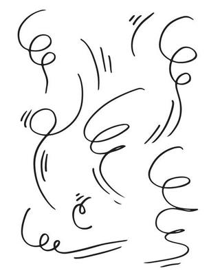 doodle wind illustration vector hand drawn style isolated on white background.