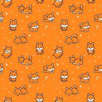 animal pattern fox vector