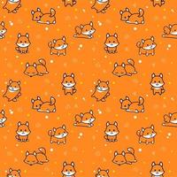 animal pattern fox vector