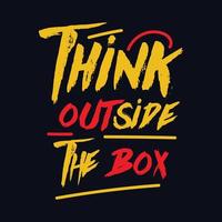 Think outside the box quote Typography T Shirt Design.eps vector