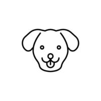 dog icon. outline icon vector