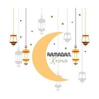 Ramadán kareem ilustración para Ramadán saludo tarjeta y póster vector