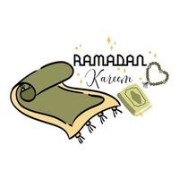 Ramadán kareem ilustración para Ramadán saludo tarjeta y póster vector