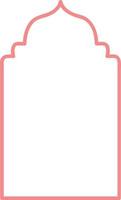 Islamic oriental-style windows and arches. Modern boho colors, minimalistic design vector