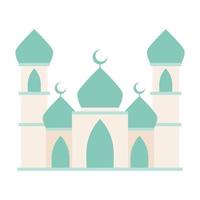 Modern Flat Islamic Mosque Building, Suitable for Diagrams, Map, Infographics, Illustration, And Other Graphic Related Assets. Traditional arabesque ornament illustration. vector