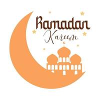 Ramadán kareem ilustración para Ramadán saludo tarjeta y póster vector