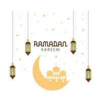 Ramadán kareem ilustración para Ramadán saludo tarjeta y póster vector