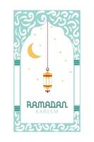 Ramadán kareem ilustración para Ramadán saludo tarjeta y póster vector