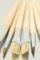 Painting brushes close up photo