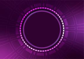 resumen púrpura neón ligero línea lente circulo digital tecnología antecedentes vector