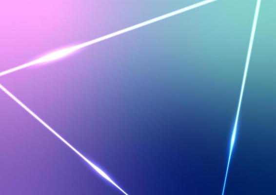 Abstract pink gradient pastel banner triangle neon light line blue banner background