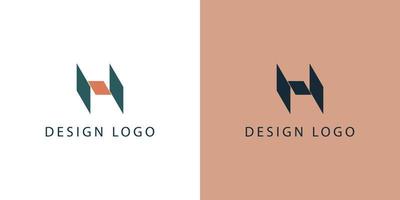 moderno inicial h letra logo. con múltiple antecedentes lata ser usado para negocio logos y marca. plano vector logo diseño modelo elementos.