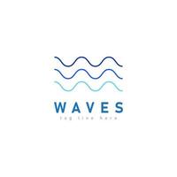 Blue Water Wave Logo Design vector