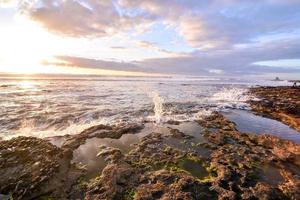 Sunset over the sea photo