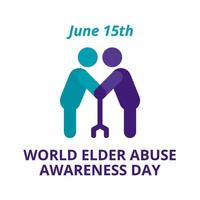 World Elder Abuse Awareness Day Design. The World Senior Citizen's Day vector