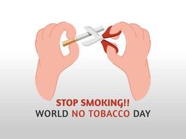 Stop Smoking Design. World no Tobacco Day Concept Illustration vector