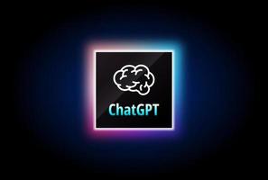 ChatGPT conversation method illustrations. Artificial intelligence chatbot logo on circuit board, ChatGPT AI background concept vector