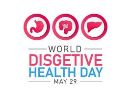 mundo digestivo salud día diseño, disgestivo sistemas Organo conciencia concepto vector
