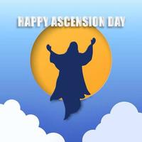 Happy Ascension Day of Jesus Christ vector