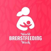 World Breastfeeding week Illustration, breast feeding day design vector