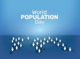 World Population Day Design. Earth and peoples illustration vector