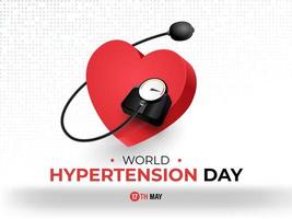 World Hypertension Day Design. High blood pressure gauge illustration and Sphygmomanometer vector