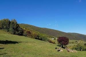 Scenic mountain landscape photo