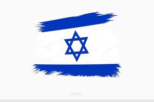 Grunge flag of Israel, vector abstract grunge brushed flag of Israel.