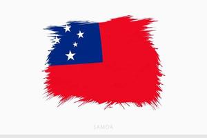 Grunge flag of Samoa, vector abstract grunge brushed flag of Samoa.