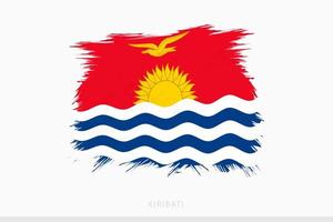 Grunge flag of Kiribati, vector abstract grunge brushed flag of Kiribati.