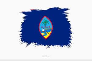 Grunge flag of Guam, vector abstract grunge brushed flag of Guam.