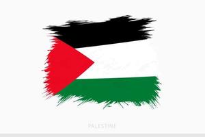 Grunge flag of Palestine, vector abstract grunge brushed flag of Palestine.