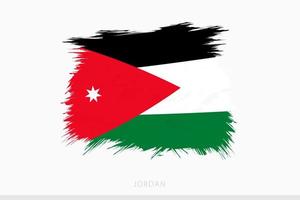 Grunge flag of Jordan, vector abstract grunge brushed flag of Jordan.