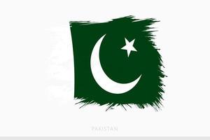 grunge bandera de Pakistán, vector resumen grunge cepillado bandera de Pakistán.