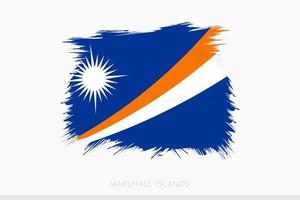 Grunge flag of Marshall Islands, vector abstract grunge brushed flag of Marshall Islands.