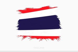 grunge bandera de tailandia, vector resumen grunge cepillado bandera de tailandia