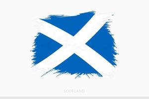 Grunge flag of Scotland, vector abstract grunge brushed flag of Scotland.