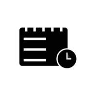 calender clock icon. vector illustration. flat icon