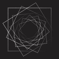 Geometric dot style pattern design on black background vector