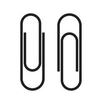 Paper clip attachment. Paperclip black icon. Attach file business document. Vector illustration isolated on white background