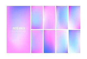 Soft gradient background in hologram colors. Wallpaper design for mobile app. Vector illustration
