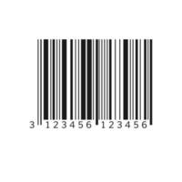 Unique bar code. Striped identification information about product. Vector illustration isolated on white background