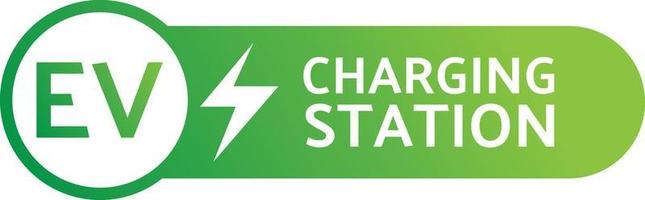 Electric Vehicle Charging Station Label vector