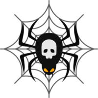 Halloween element illustration with black spider. png