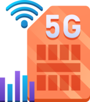 5g inalámbrico red tecnología icono elemento ilustración png